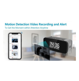 1080P FULL HD WIFI CAMERA IN DESKTOP WATCH - SUPER IR NIGHT VISION table clock